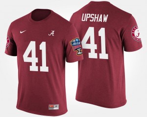 Courtney Upshaw Bama #41 Bowl Game Sugar Bowl Mens T-Shirt - Crimson 195104-952