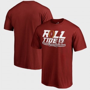 The Tide College Football Playoff 2017 National Champions Neutral Zone Bowl Game Men T-Shirt - Crimson 423990-332