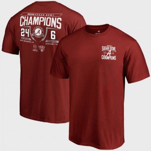 The Tide College Football Playoff 2018 Sugar Bowl Champions Fullback Score Men Bowl Game T-Shirt - Crimson 976572-161