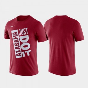Alabama Crimson Tide Just Do It Mens Basketball Performance T-Shirt - Crimson 395487-825