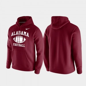 Alabama Club Fleece Men Retro Football Hoodie - Crimson 527674-778