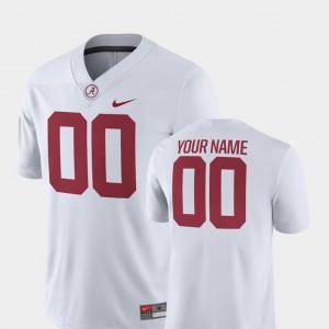 Custom The Tide Mens #00 College Football 2018 Game Jerseys - White 686514-137