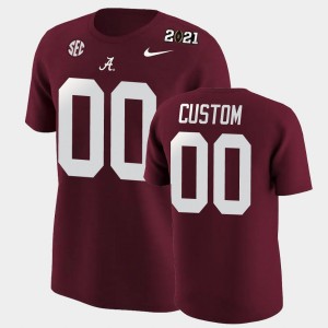 Custom Bama 2025-26 Men's #00 2020 National Champions T-Shirt - Crimson 129711-106