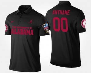 Custom Crimson Bowl Game #00 Men Sugar Bowl Name and Number Polo - Black 720480-229