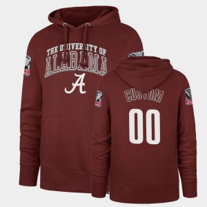 Custom Alabama Crimson Tide Mens Headline Double Decker #00 Hoodie - Cardinal 918303-283