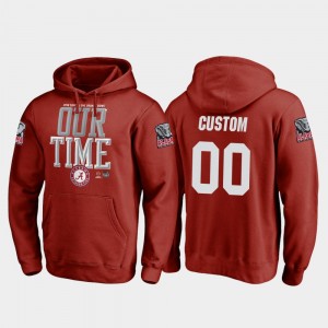 Custom Alabama Crimson Tide Men 2018 Orange Bowl Bound College Football Playoff Counter #00 Hoodie - Crimson 449497-212