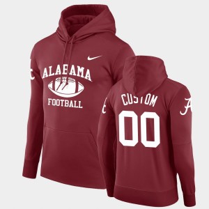 Custom Bama Legend Pullover Retro Football #00 Men Hoodie - Crimson 598968-663