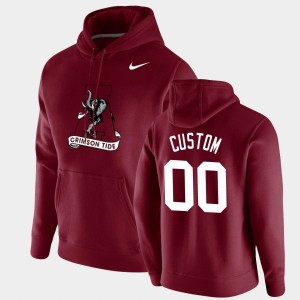 Custom The Tide #00 Vintage School Logo Mens Pullover Hoodie - Crimson 148166-201