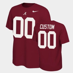 Custom Roll Tide Men Name & Number Retro Name and Number #00 T-Shirt - Crimson 269528-575