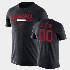 Custom University of Alabama #00 Mens Legend Performance Team DNA T-Shirt - Black 160997-920