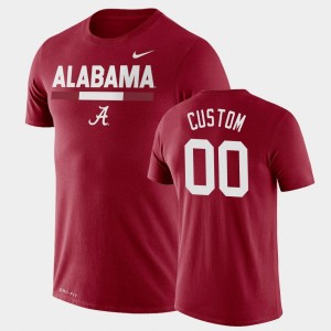 Custom Alabama Team DNA #00 Men's Legend Performance T-Shirt - Crimson 397426-347