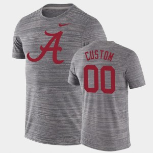Custom University of Alabama Velocity Performance #00 GFX Velocity Men's T-Shirt - Charcoal 958748-877