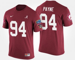 Da'Ron Payne University of Alabama Men Sugar Bowl #94 Bowl Game T-Shirt - Crimson 581158-620