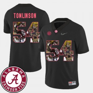 Dalvin Tomlinson Roll Tide Men Pictorial Fashion Football #54 Jerseys - Black 572103-431