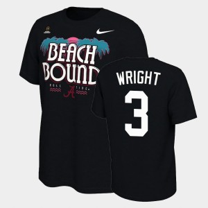 Daniel Wright University of Alabama 2021 National Championship #3 Bound College Football Playoff Men's T-Shirt - Black 224418-518