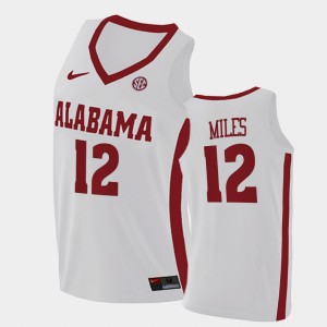 Darius Miles Alabama #12 Men College Basketball 2021 Swingman Jerseys - White 704169-983