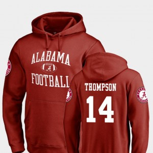 Deionte Thompson Alabama #14 Neutral Zone Men College Football Hoodie - Crimson 915882-302