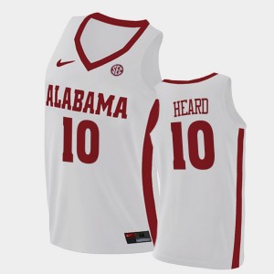Delaney Heard Crimson Mens #10 College Basketball 2021 Swingman Jersey - White 223425-548