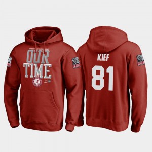 Derek Kief Bama Mens 2018 Orange Bowl Bound #81 College Football Playoff Counter Hoodie - Crimson 672419-553