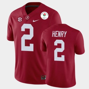 Derrick Henry Alabama Crimson Tide 2021 Rose Bowl #2 College Football Men Jerseys - Crimson 697540-889