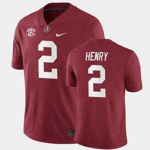 Derrick Henry Bama #2 Men College Football Home Game Jersey - Crimson 148559-243