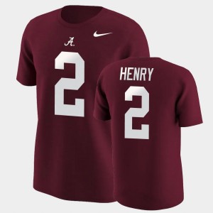 Derrick Henry Crimson Name & Number College Football Men's #2 T-Shirt - Crimson 839968-361