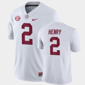 Derrick Henry Roll Tide Mens Away Game #2 College Football Jerseys - White 435885-509