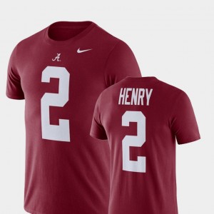 Derrick Henry Alabama Crimson Tide Football Performance Name and Number #2 Mens T-Shirt - Crimson 596429-870