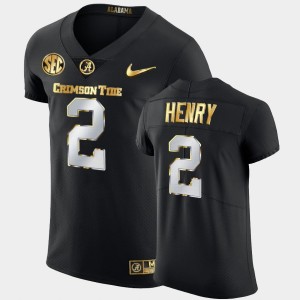 Derrick Henry Bama #2 2020-21 Authentic Golden Edition Mens Jerseys - Black 612521-520