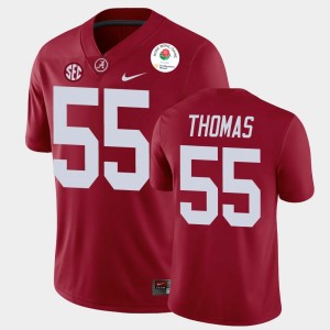 Derrick Thomas Alabama College Football #55 2021 Rose Bowl Men's Jersey - Crimson 211276-252