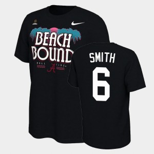 DeVonta Smith Alabama Men's Bound College Football Playoff #6 2021 National Championship T-Shirt - Black 503727-270