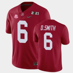 DeVonta Smith Bama #6 2021 National Championship Men University Jersey - Crimson 848282-961