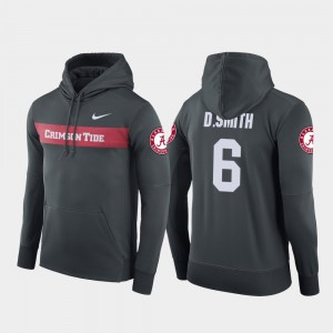 DeVonta Smith Alabama Men Football Performance Sideline Seismic #6 Hoodie - Anthracite 663604-107