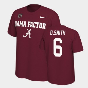 DeVonta Smith The Tide Mens Mantra #6 College Football T-Shirt - Crimson 485093-949
