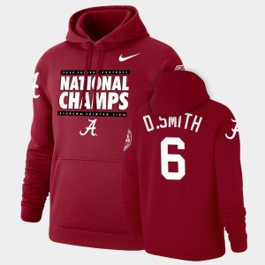 DeVonta Smith Alabama Mens Pullover #6 2020 National Champions Hoodie - Crimson 857503-275