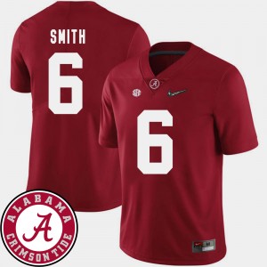 DeVonta Smith Bama 2018 SEC Patch Men's #6 College Football Jerseys - Crimson 972173-819
