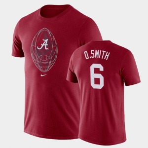DeVonta Smith Alabama Crimson Tide Football Icon Mens #6 Legend T-Shirt - Crimson 456040-497