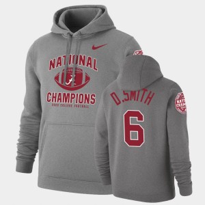 DeVonta Smith The Tide Retro Pullover 2020 National Champions #6 Men Hoodie - Heathered Gray 153734-450