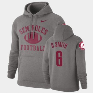 DeVonta Smith The Tide #6 Retro Football Pullover Men's Hoodie - Heathered Gray 789361-906