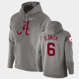 DeVonta Smith Alabama #6 Vault Logo Club Men Fleece Pullover Hoodie - Heathered Gray 962004-718