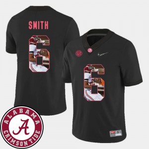 DeVonta Smith Crimson Football Pictorial Fashion #6 Mens Jerseys - Black 783851-766