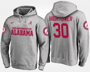 Dont'a Hightower Roll Tide #30 Men's Name and Number Player Hoodie - Gray 989593-420