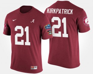 Dre Kirkpatrick The Tide Bowl Game Men Sugar Bowl #21 T-Shirt - Crimson 797869-961