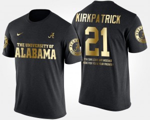 Dre Kirkpatrick Roll Tide Men's #21 Short Sleeve With Message Gold Limited T-Shirt - Black 828872-679