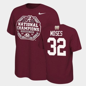 Dylan Moses The Tide #32 Mens 2020 National Champions 3X CFP T-Shirt - Crimson 490238-396