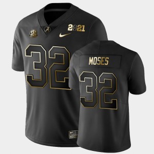 Dylan Moses Bama Mens Golden Playoff #32 2021 National Championship Jersey - Black 330278-934