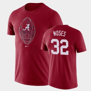 Dylan Moses Roll Tide Mens Legend Football Icon #32 T-Shirt - Crimson 217848-457