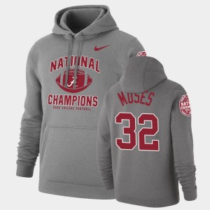 Dylan Moses The Tide Men #32 2020 National Champions Retro Pullover Hoodie - Heathered Gray 255294-923