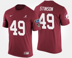 Ed Stinson Crimson #49 Sugar Bowl Bowl Game Men's T-Shirt - Crimson 527206-338