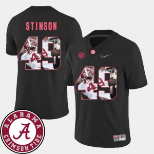 Ed Stinson Roll Tide #49 Pictorial Fashion Football Men Jersey - Black 837478-227
